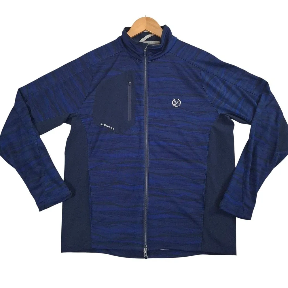 Zero Restriction Performance Jacket Men Small Blue Wave Z-Tech Pelican Lake Golf